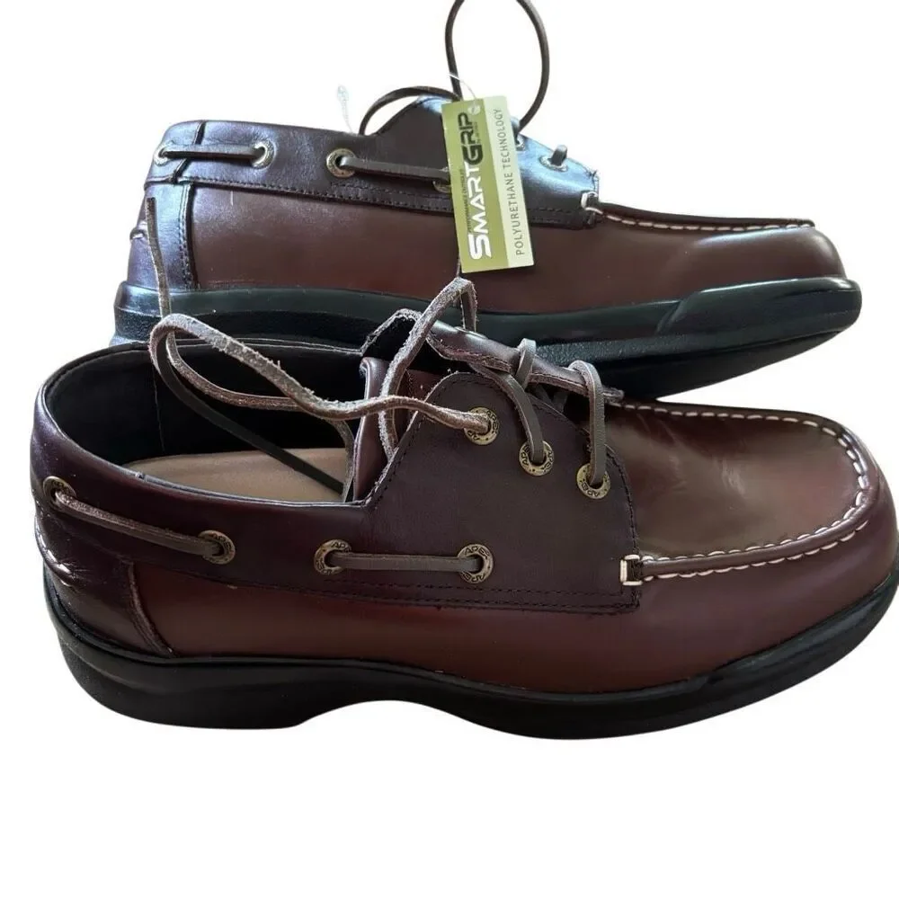 APEX B2900MM Size Men’s 9 Medium 2 Tone Brown Comfort Boat Shoes *New*